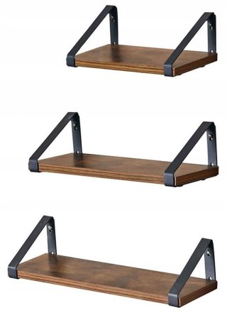 Półka płyta wiórowa Vasagle 40 x 12 cm odcienie brązu
