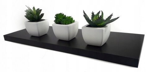 Półka wisząca 40 cm czarna 3,6 cm grubości eSituro minimalistyczna