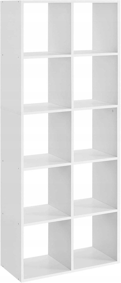 REGAŁ NA KSIĄZKI BIBLIOTECZNY SKANDYNAWSKI BIAŁY NOWOCZESNY WĄSKI