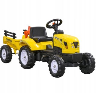 TRAKTOR NA PEDAŁY Z PRZYCZEPĄ DLA DZIECI POJAZD BUDOWLANY
